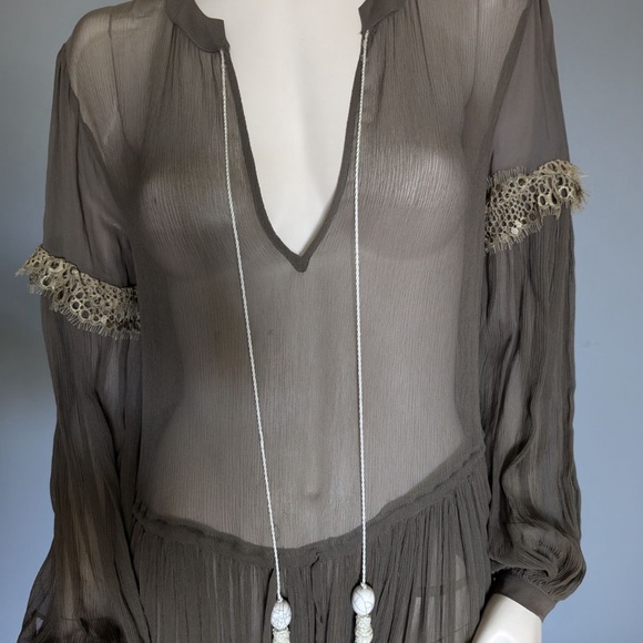 NWT Wandering Caftan Silk Dress Size 38 Italian US Size 2 - Picture 2 of 13